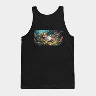 Alice in Wonderland. "Tea Party with the Mad Hatter and the Cheshire Cat" Tank Top